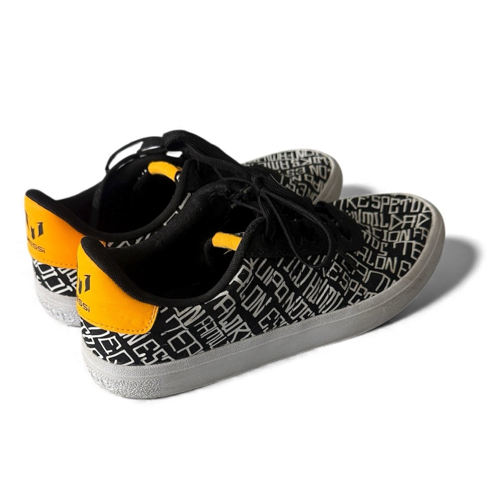 Adidas MESSI Kids Sneakers - Black, Yellow, and White